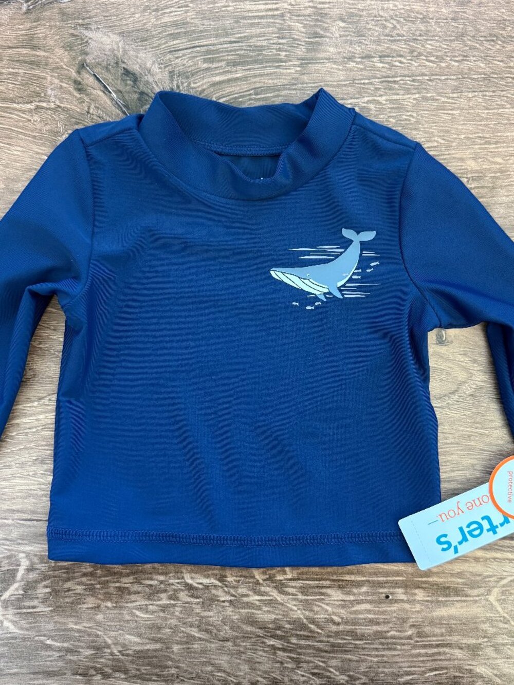 Carter's Baby UPF 50+ Navy Rash Guard Swim Shirt 3M NWT